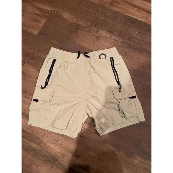 Aeropostale Cargo Shorts Casual Activewear Drawstring Pockets Beige‎ Mens S - Picture 1 of 5